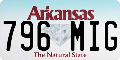 AR license plate 796MIG
