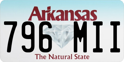 AR license plate 796MII