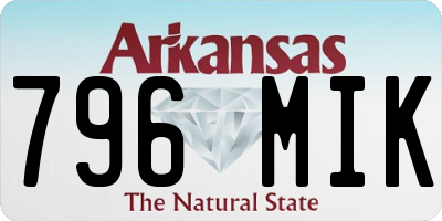AR license plate 796MIK