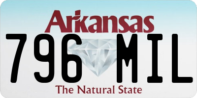 AR license plate 796MIL