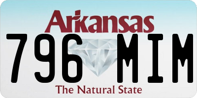 AR license plate 796MIM