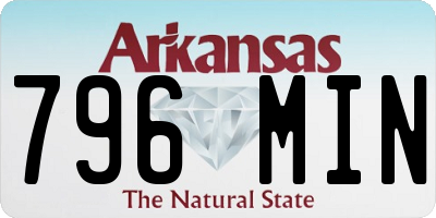 AR license plate 796MIN