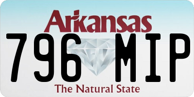 AR license plate 796MIP