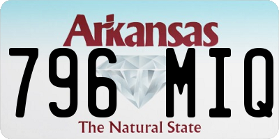 AR license plate 796MIQ