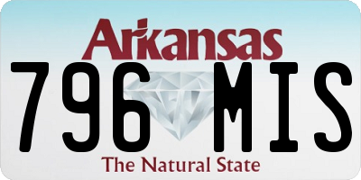 AR license plate 796MIS