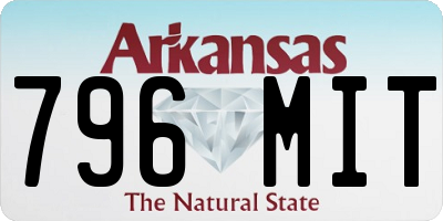 AR license plate 796MIT