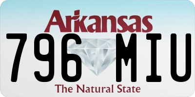 AR license plate 796MIU