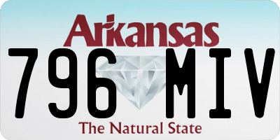 AR license plate 796MIV