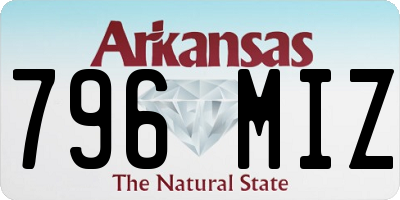 AR license plate 796MIZ