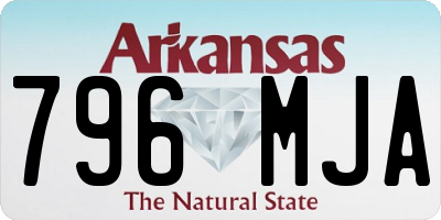 AR license plate 796MJA