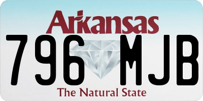 AR license plate 796MJB