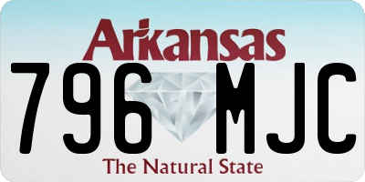 AR license plate 796MJC