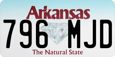 AR license plate 796MJD