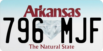 AR license plate 796MJF