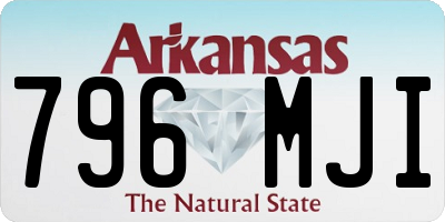 AR license plate 796MJI