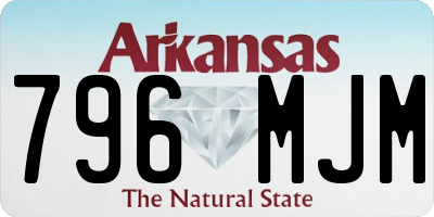 AR license plate 796MJM