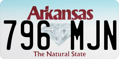 AR license plate 796MJN