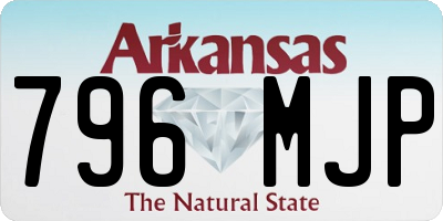 AR license plate 796MJP