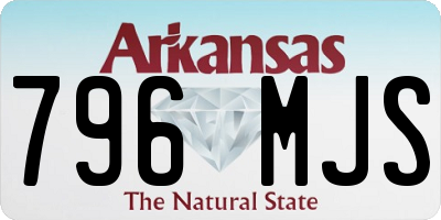 AR license plate 796MJS