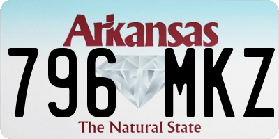 AR license plate 796MKZ