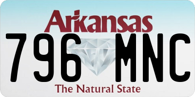 AR license plate 796MNC