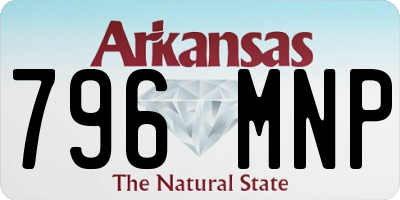 AR license plate 796MNP