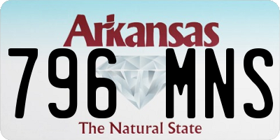 AR license plate 796MNS