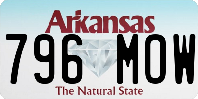 AR license plate 796MOW