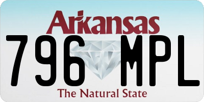 AR license plate 796MPL