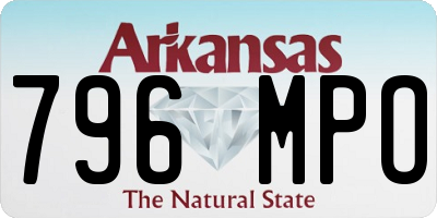 AR license plate 796MPO