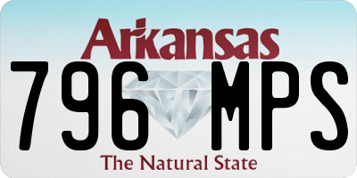 AR license plate 796MPS