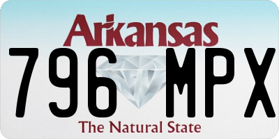 AR license plate 796MPX