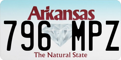 AR license plate 796MPZ