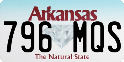 AR license plate 796MQS