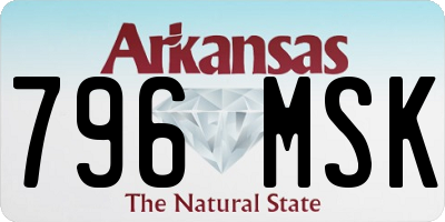 AR license plate 796MSK
