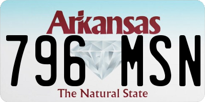 AR license plate 796MSN