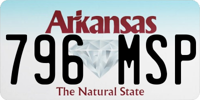 AR license plate 796MSP