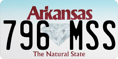 AR license plate 796MSS