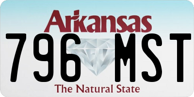AR license plate 796MST