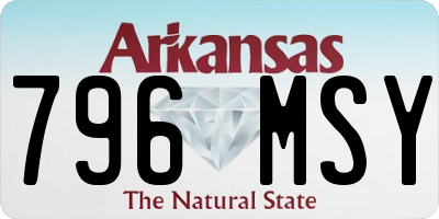 AR license plate 796MSY