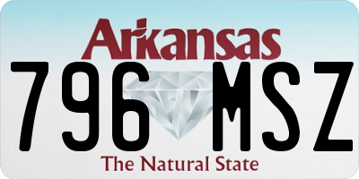 AR license plate 796MSZ