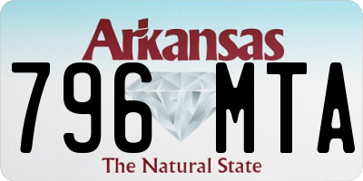 AR license plate 796MTA