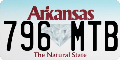 AR license plate 796MTB