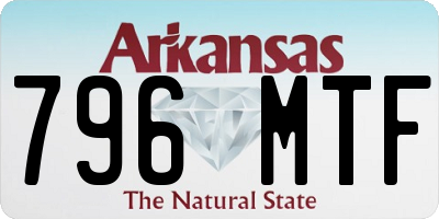 AR license plate 796MTF