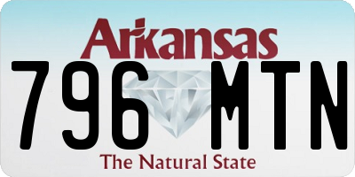 AR license plate 796MTN