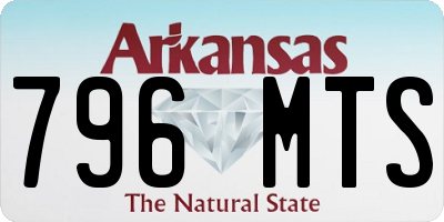AR license plate 796MTS