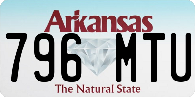 AR license plate 796MTU