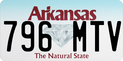 AR license plate 796MTV