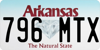 AR license plate 796MTX