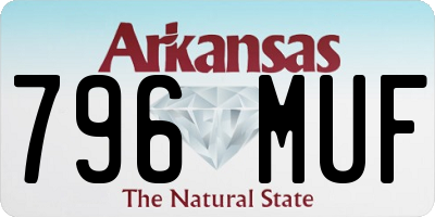 AR license plate 796MUF